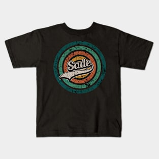 Sade // Retro Circle Crack Vintage Kids T-Shirt